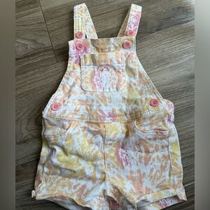 Levi's Kids Tie-Dye Overalls - Pink and Yellow